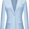 Wholesale Kelyaa Women'S Casual Business Blazer Notched Lapel One Button Open Front Long Sleeve Blazers Office Work Suit Jackets