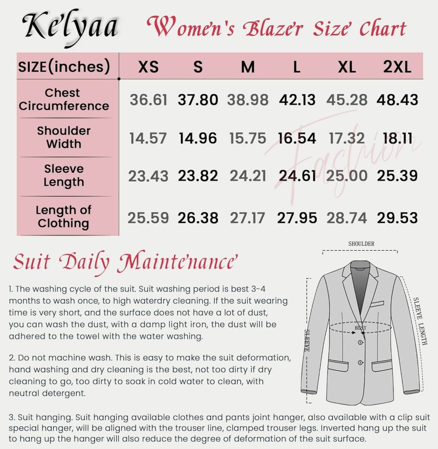 Wholesale Kelyaa Women'S Casual Business Blazer Notched Lapel One Button Open Front Long Sleeve Blazers Office Work Suit Jackets