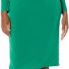 Online London Times London Times Women'S Draped Neckline Slimming Midi Length Jersey Sheath Dress With Stretch