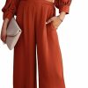 Online BTFBM Btfbm Women'S 2 Piece Lounge Set Satin Outfits 2023 Fall Casual Long Puff Sleeve Crop Tops Loose Wide Long Palazzo Pants