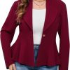 Hot JoyJoy Women'S Plus Size Blazer, Long Sleeve Flattering Business Casual Suit Jacket For Women Fashion Dressy