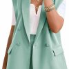 Hot KIRUNDO Kirundo Women'S Summer Two Piece Sets Casual Sleeveless Blazer Shorts Suit Set 2024 Fashion Dressy Work Office Outfits