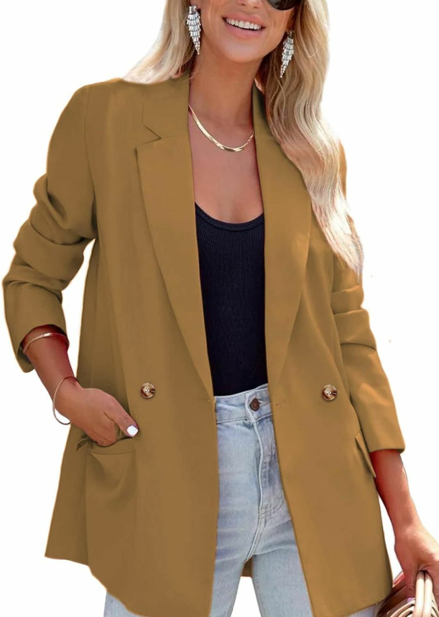 Online ARTFREE Artfree Womens Casual Blazer Button Lapel Long Sleeve Work Business Fashion Blazers Jackets Outfits With Pockets