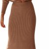 Wholesale PRETTYGARDEN Prettygarden Women'S Winter 2 Piece Sweater Set Rib Knit Long Sleeve Crop Top Maxi Bodycon Skirt Casual Outfits