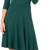 Clearance Rekucci Rekucci Women'S Flippy Fit N' Flare Dress With 3/4 Sleeves