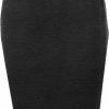 Hot A2Y A2Y Women'S Basic Solid Ponte Knee Length Slit Techno Span High Waist Pencil Skirt