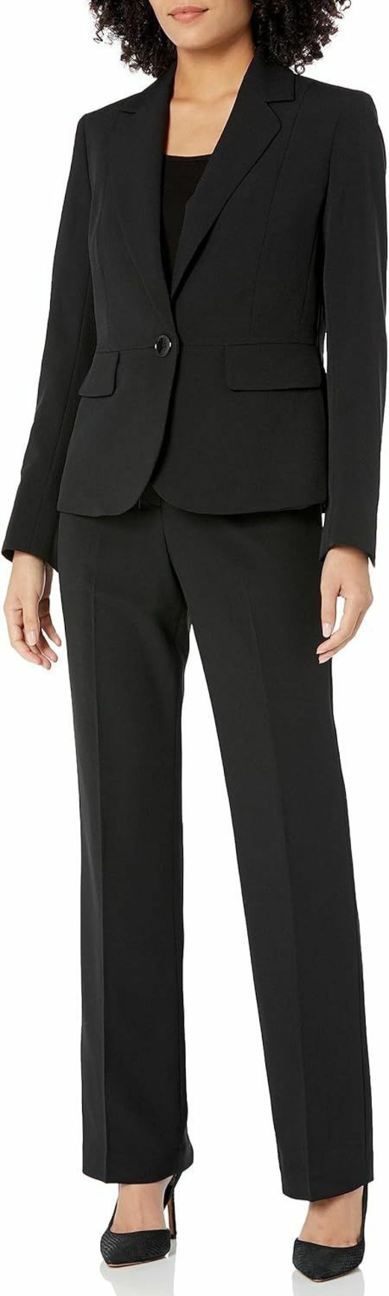 New Le Suit Women'S 1 Btn Shawl Clr Jkt/Pant