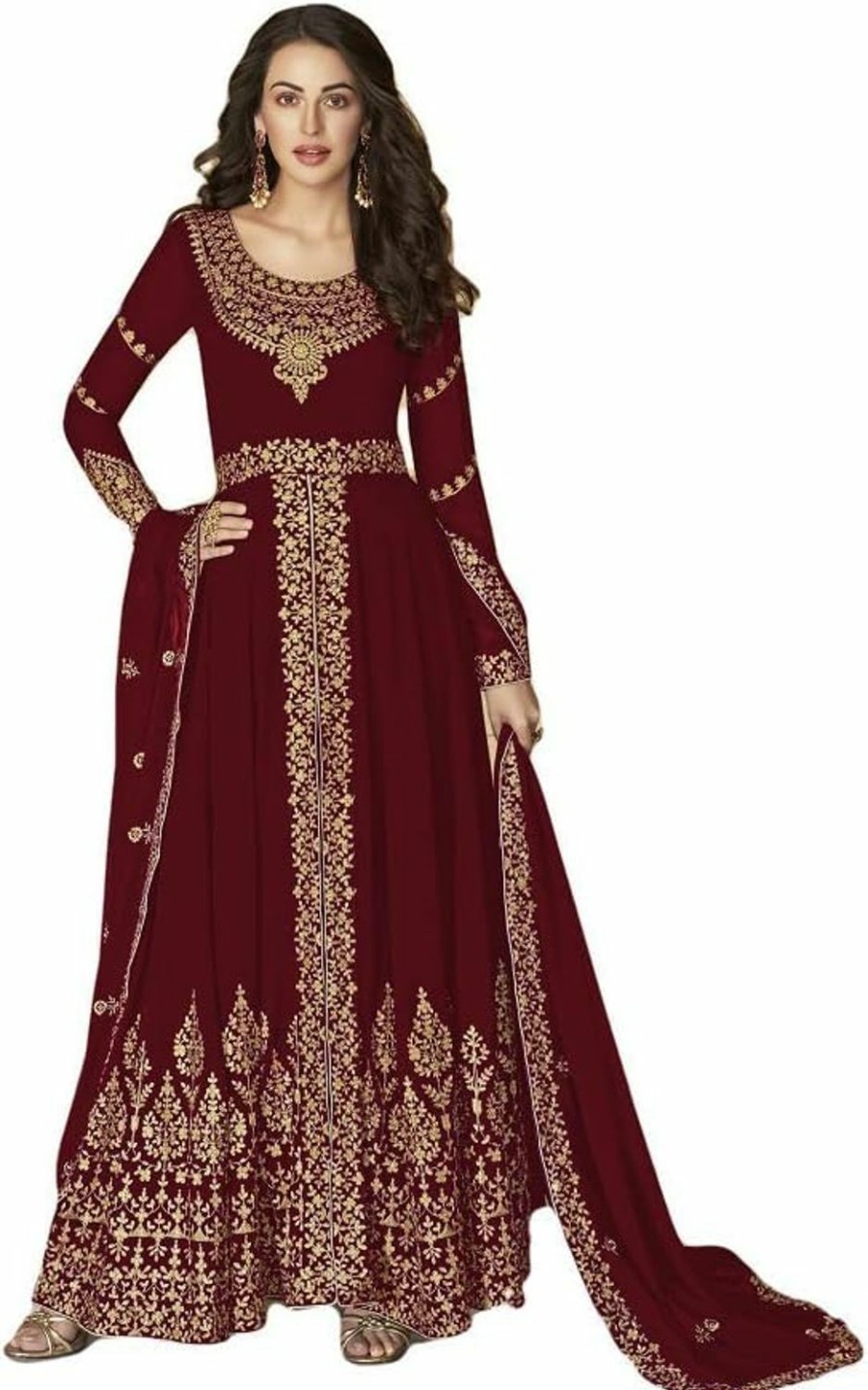 Best Generic Alamara Fashion Ready To Wear Indian Pakistani Party Wear Wedding Wear Anarkali Suit With Matching Dupatta For Women