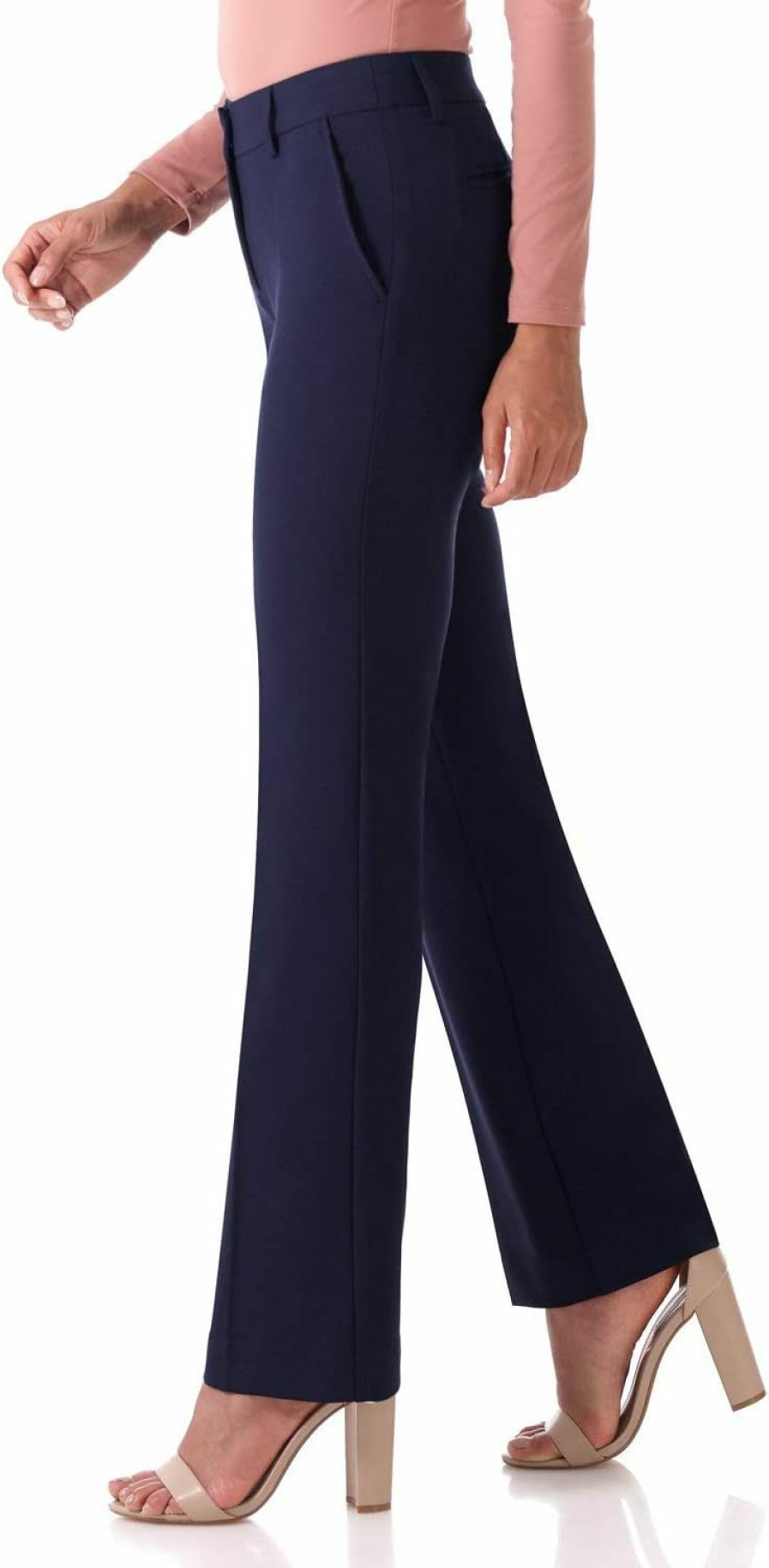 Clearance Rekucci Rekucci Women'S Smart Stretch Desk To Dinner Straight Leg Pant W/Zipper Closure