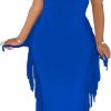 Clearance Euulin 2 Piece Outfits For Women Sexy Halter Neck Sleeveless Crop Tops Ruched Bodycon Dresses Jumpsuits Fringe Skirt Sets