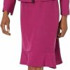 Clearance Le Suit Women'S Framed Jacket/Flounce Skirt Suit