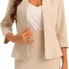 Hot Allegra K Allegra K Business Skirt Suit Set For Women'S 2 Piece Outfits Notched Collar Blazer Pencil Skirts