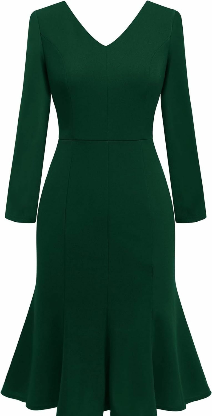 Hot Wedtrend Wedtrend Women'S Bodycon Work Dress Long Sleeve Church Dress Ruffle Business Casual Dress