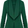 Online Unifizz Unifizz Womens Casual Blazer Pockets Open Front Cardigan Work Office Jacket 3/4 Sleeve