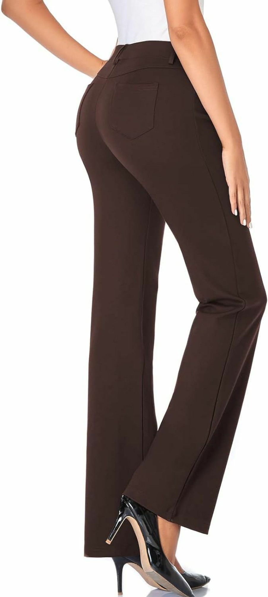 New Tapata Tapata Women'S 28''/30''/32''/34'' Stretchy Bootcut Dress Pants With Pockets Tall, Petite, Regular For Office Work Business