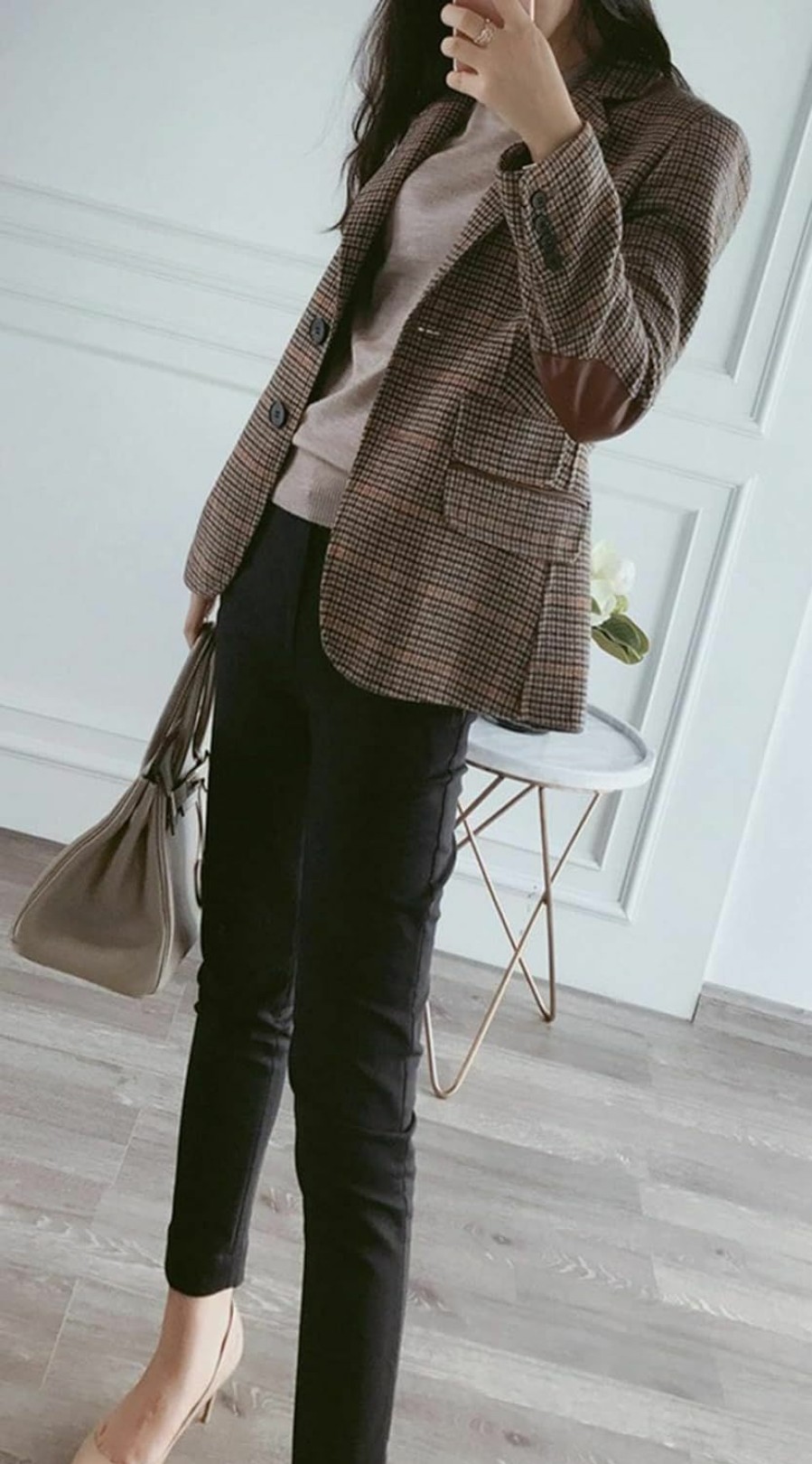 Best CHARTOU Chartou Women'S Chic Lapel Collar Plaid 2-Button Business Work Office Blazer Suit Jacket