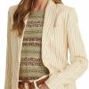 New Lauren Ralph Lauren Lauren Ralph Lauren Women'S Striped Linen-Blend Blazer (Blue Multi, 4)