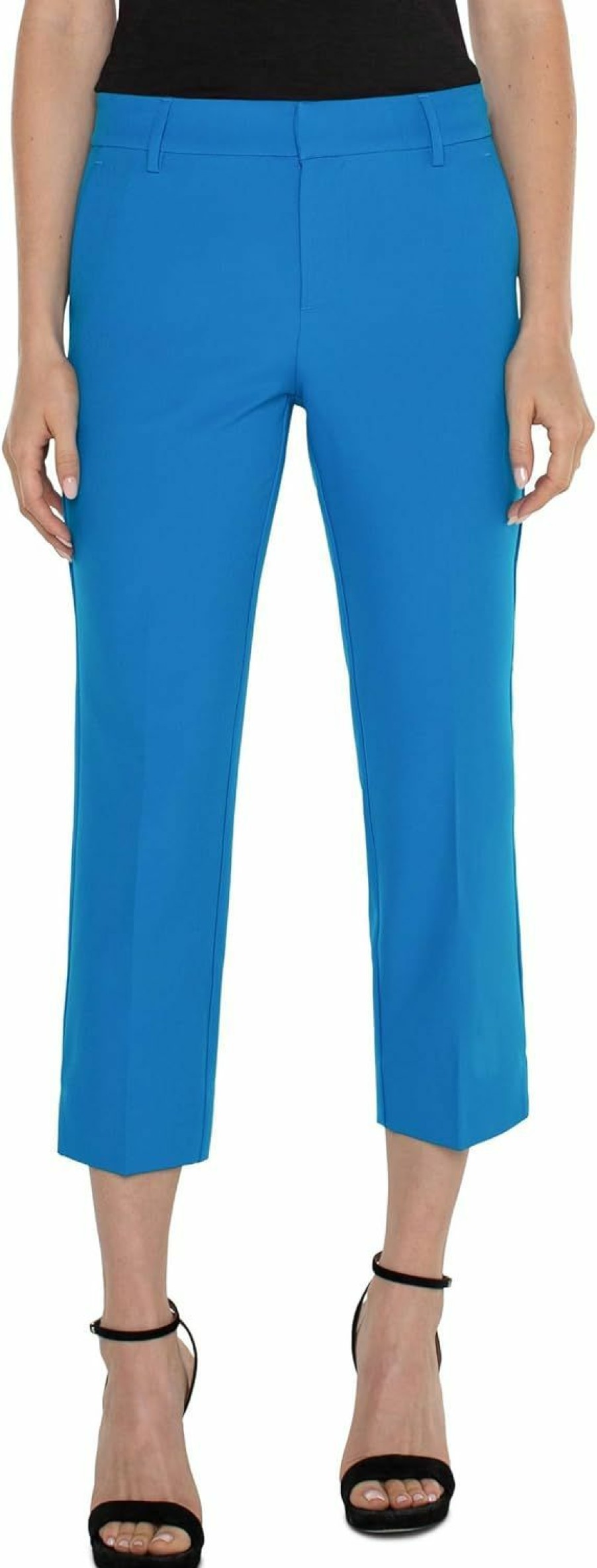 Best Liverpool Liverpool Women'S Kelsey Luxe Stretch Mid Rise Crop Trouser With Slit