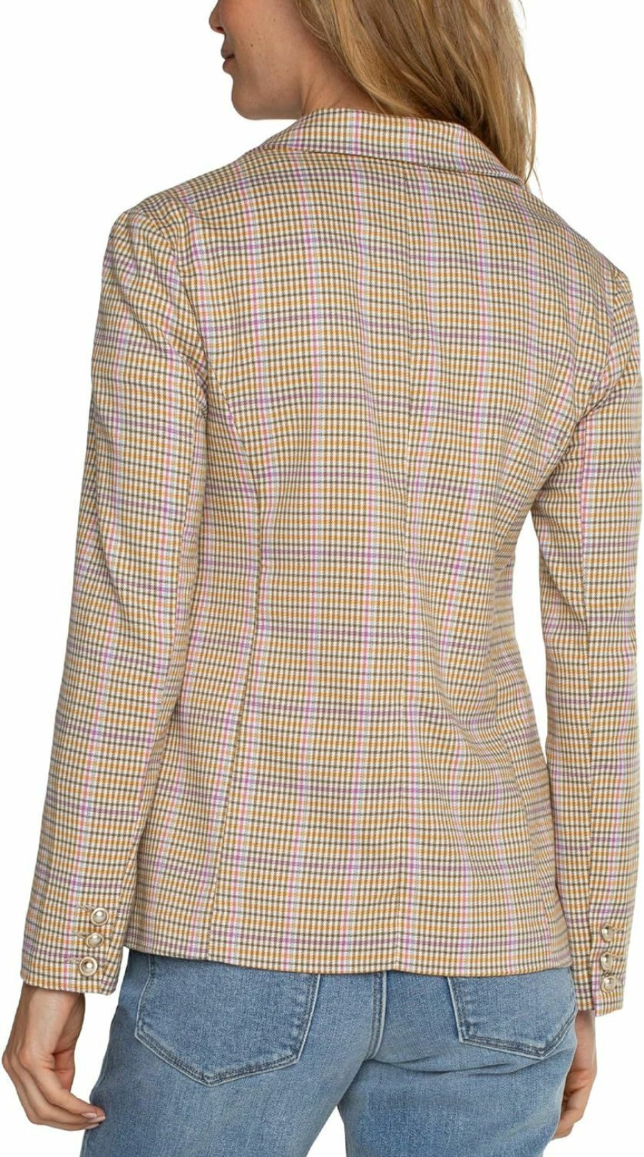 Clearance Liverpool Liverpool Women'S Fitted Blazer Woven Yarn Dyed Check