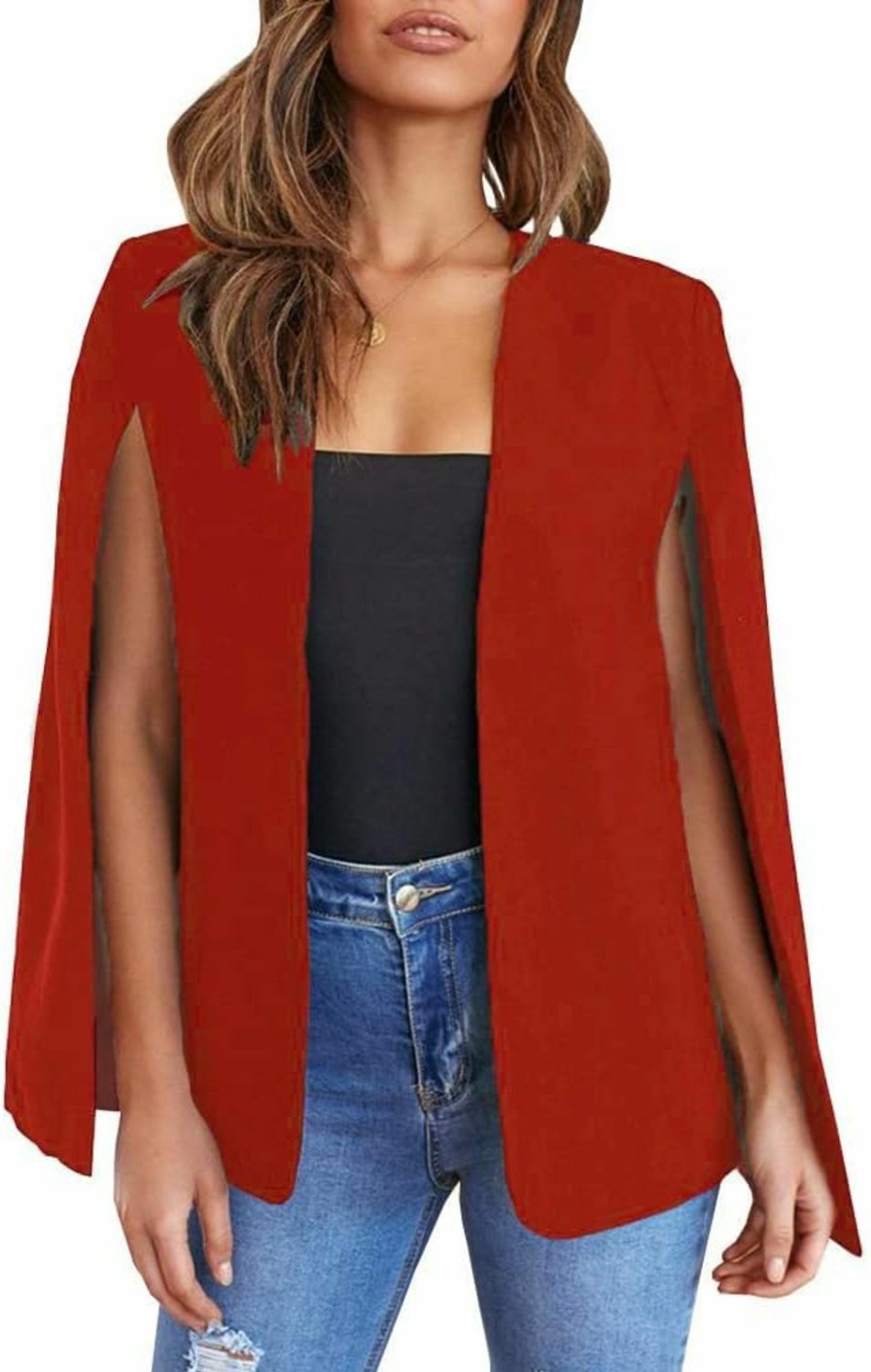 Best Flybony Flybony Cape Sleeve Blazer Jackets For Women Elegant Casual Cape Coat