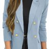 Hot Hdieso Hdieso Womens Solid Color Casual Long Sleeve Lapel Button Blazer Jacket