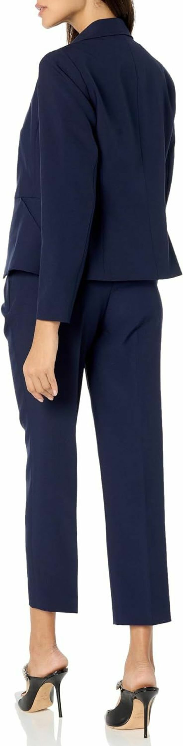 Hot Le Suit Women'S Petite 2 Button Wasit Seam Jacket & Elastic Back Pant