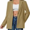 Clearance Micoson Micoson Womens Casual Oversized Blazers Work Office Suit Jackets Open Front Blazer Cardigan