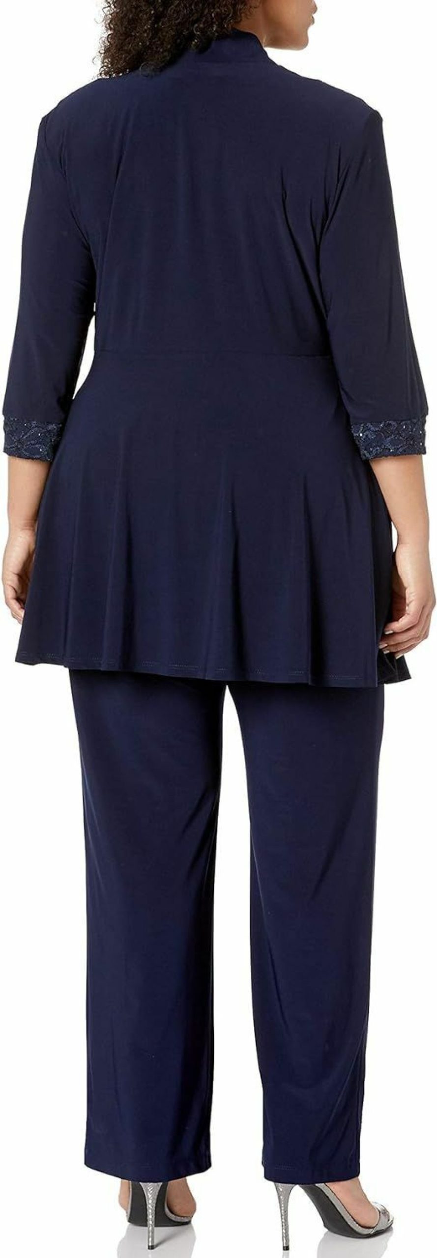 New R&M Richards R&M Richards Womens Plus Size Lace Pant Setdress