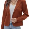 New GRACE KARIN Grace Karin Women Sweater Blazer Casual Work Croppped Cardigan Lightweight Button Front Short Knit Blazer Jacket S-Xxl