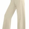 Clearance KIM S Kim S Women'S Business Casual Pleated Wide Leg Dressy Pants With Belt Loops/High Waist Slacks With Pockets