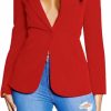 Best GEMEIQ Blazer Jacket For Women, Button Long Sleeve Open Front Work Office Tie Back Blazer Jacket Suit