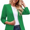 New luvamia Luvamia Blazers For Women 3/4 Sleeve Dressy Business Work Casual Suit Blazer Jackets Open Front Cardigan