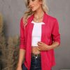 New RMCMS Rmcms Womens Blazer Cropped Open Front Dress Jacket Lightweight Stand Collar Casual Office Suit Jacket