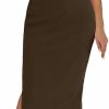 Hot Aladeno Aladeno Women Sexy 2 Piece Split Skirt Set Crop Top Bodycon Outfit Square Neck Short Sleeve Midi Dress Sets