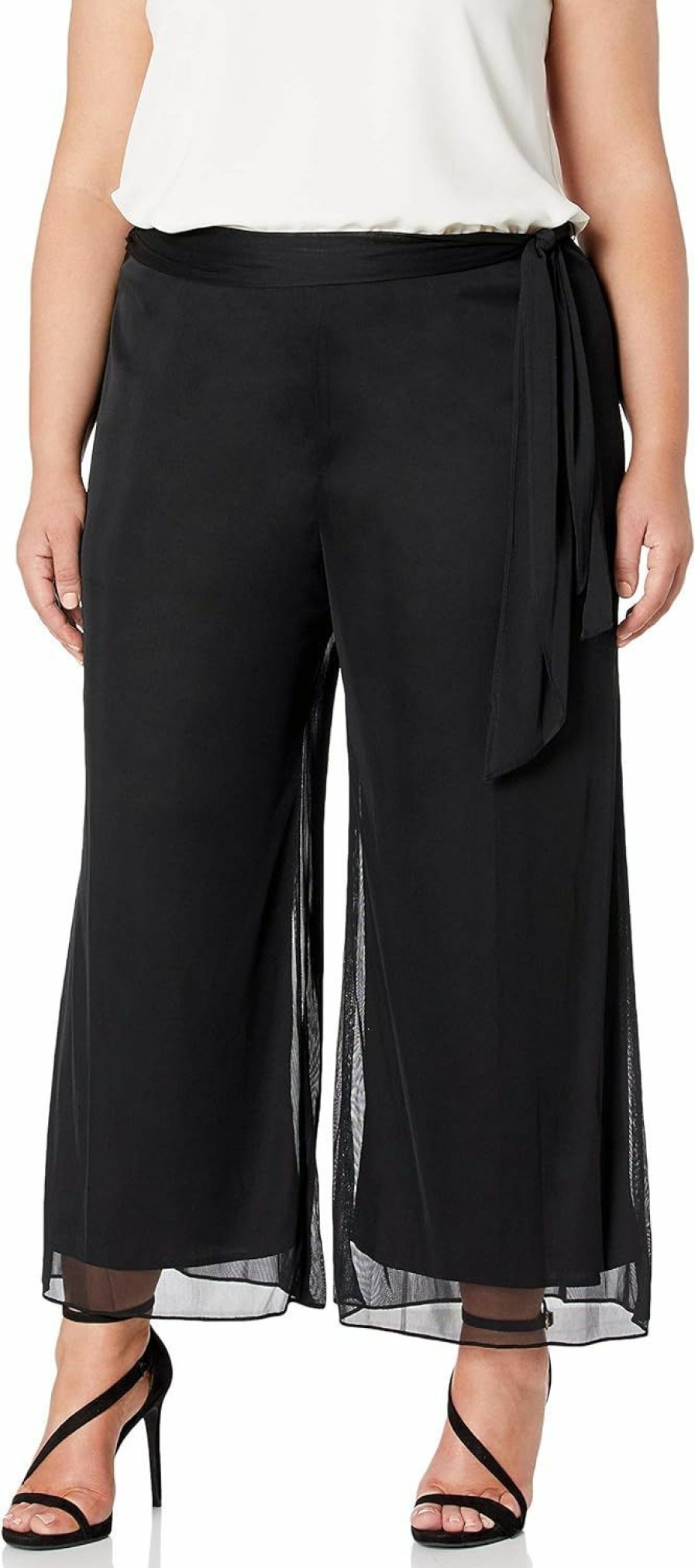 Best Alex Evenings Alex Evenings Women'S Full Length Wide Leg Dress Pant Size And Plus Petite