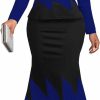 Online DinyIn Women'S Church Dress Formal Long Sleeve Vintage Ruffle Wrap Work Midi Pencil Dresses