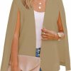 Hot EGOCKAL Women'S Cape Blazer Split Long Sleeve Open Front Blazer Jacket Business Casual Suit Tops Cardigan Coats