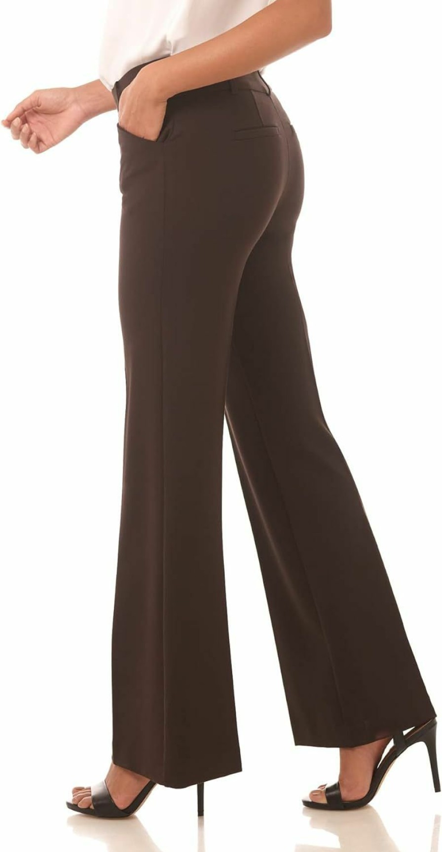 Best Rekucci Rekucci Women'S Secret Figure Pull-On Stretchy Wide Leg Dress Pant In Regular/Petite/Tall Fit