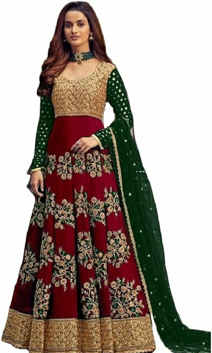 Hot Generic Prija Collection Ready To Wear Indian Pakistani Bollywood Wedding/Party Wear Designer Abaya Style Anarkali Suit For Womens