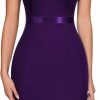 Clearance AISIZE Aisize Women'S Elegant Puff Sleeves Keyhole Neck Cocktail Party Pencil Dress