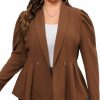 Hot KOJOOIN Kojooin Womens Plus Size Blazers Business Casual Knit Blazer For Work Long Sleeve Shawl Lapel Blazer Suit Jackets