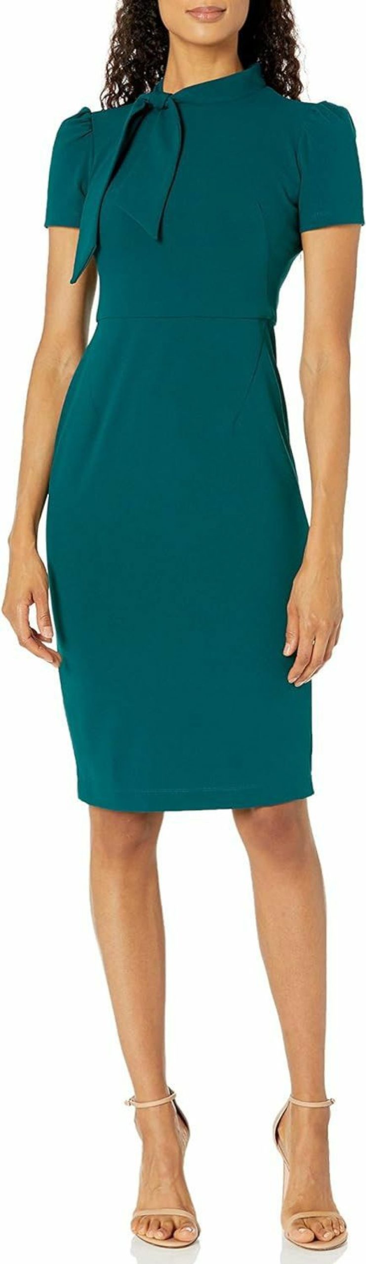 Best Maggy London Maggy London Women'S Solid Crepe Classic Novelty Short Sleeve Sheath