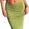 Best Argeousgor Argeousgor Women Y2K Skirt Set Outfits Strapless Crop Top Bodycon Midi Skirt Dress Sexy 2 Piece Knit Outfits Skirt Summer