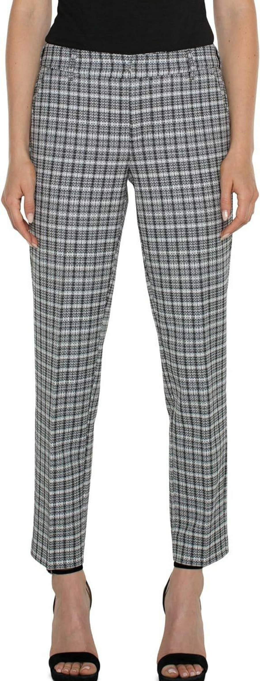 Wholesale Liverpool Liverpool Women'S Kelsey Stretch Woven Plaid Mid Rise Trouser