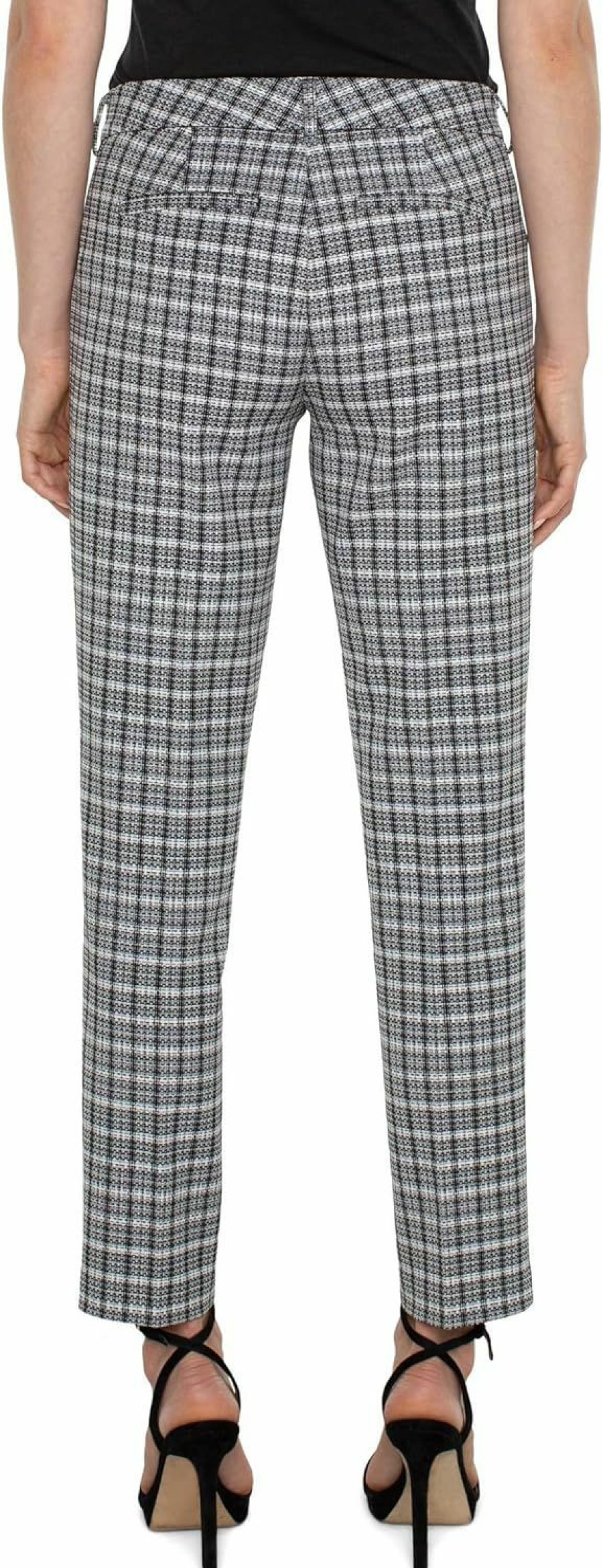 Wholesale Liverpool Liverpool Women'S Kelsey Stretch Woven Plaid Mid Rise Trouser