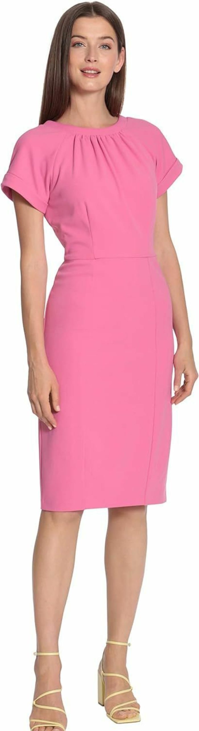 Best Maggy London Maggy London Women'S Short Sleeve Sheath Scuba Crepe Dress