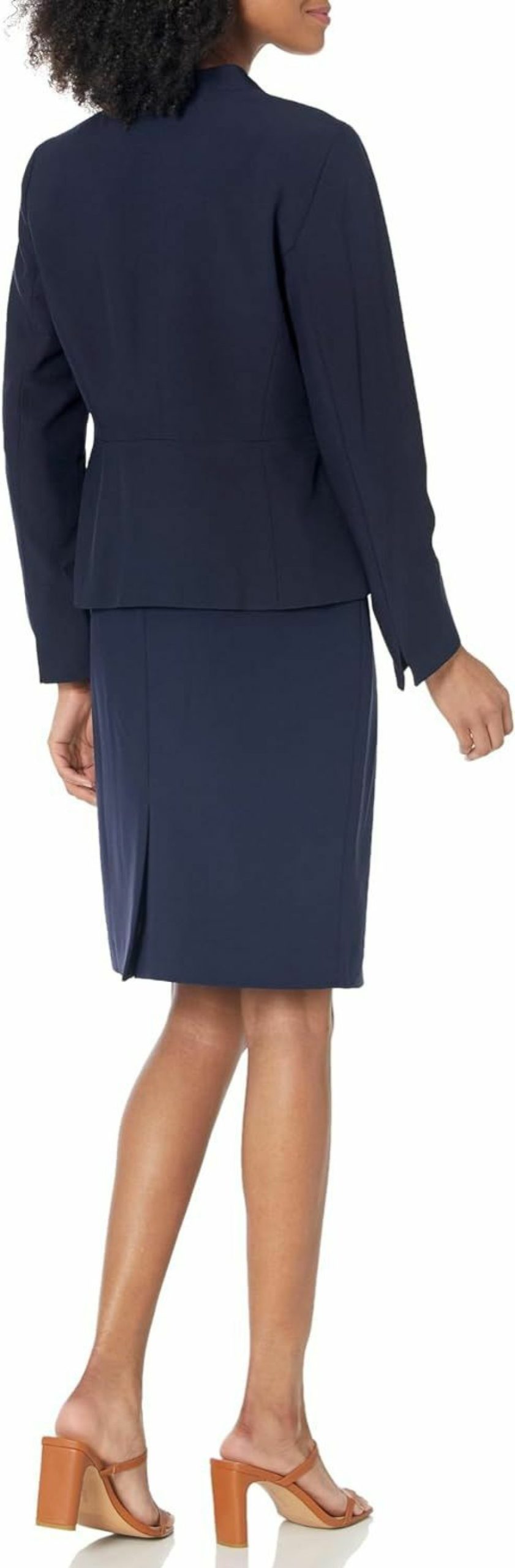 Best Le Suit Women'S Petite Collarless 2 Button Jacket & Slim Skirt