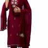 New JG JAI GOVINDAM Jg Women'S Ethnic Wear Collection Rayon Straight Embridered Kurti & Pant Set With Dupatta