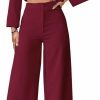 New PRETTYGARDEN Prettygarden Women'S 2 Piece Outfits 2024 Fall Casual Wrap Crop Blazers Jackets Wide Leg Pants Sets For Work Business