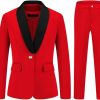 Clearance MODFUL Modful Women'S 2 Piece Business Suit Set One Button Solid Color Blazer Trouser Suit